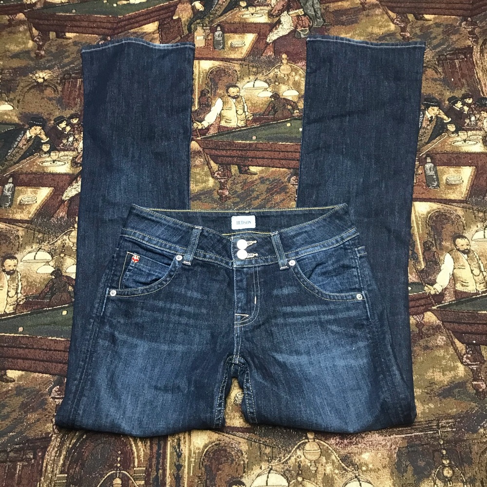 Hudson low rise, dark wash, bootcut jeans